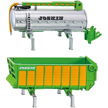Traktor z naczepą, przyczepą i cysterną model metalowy SIKU S1848